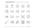 Simple Set of Social Distancing People or User. Coronavirus 2019 or Covid-19 Related. Such as Quarantine, Physical Distancing.