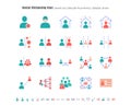 Simple Set of Social Distancing People or User. Coronavirus 2019 or Covid-19 Related. Such as Work from Home, Quarantine,