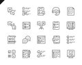 Simple Set of Survey Related Vector Line Icons. Linear Pictogram Pack. Editable Stroke.