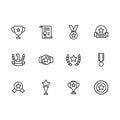 Simple set symbols sport trophy and champion cup line icon. Contains such icon victory, win, cup, award, medal, diploma