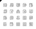 Simple Set of Technical Documentation Related Vector Line Icons. Linear Pictogram Pack. Editable Stroke.