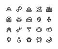 Thanksgiving Line Icons