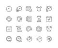 Line Time Icons