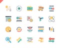Simple Set Traffic Flat Icons for Website