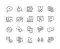 Line UI and UX Icons Royalty Free Stock Photo