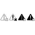 Simple Set of Warnings Related Vector Icons. Contains such signs as Alert, Exclamation illustration sign collection. Warning symb