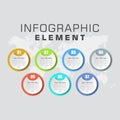 Simple Shape Timeline Infographic Vector Template for Business Royalty Free Stock Photo