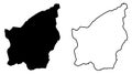 Simple only sharp corners map -Republic of San Marino vector d