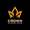 Simple sharp king crown logo design