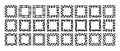Simple sharp line abstract shape square border design set