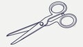 Simple and sharp scissors icon for cutting tasks, vector design Generative AI Royalty Free Stock Photo