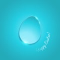 Simple shiny egg on gradient back - blue-green.