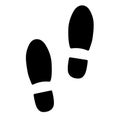 simple shoeprint or footprint symbol or icon