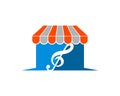 Simple shop with music note inside