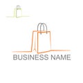 Simple shopping bag logo design