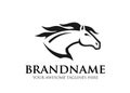 Sign head of horse for race sport logo