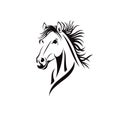 Simple sign horse head sport logo vector Royalty Free Stock Photo