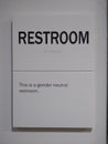 Gender Neutral Restroom, Public Bathroom, Braille Royalty Free Stock Photo