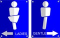 Simple sign of toilet symbols Royalty Free Stock Photo