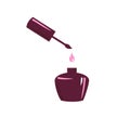 Simple silhouette image of nail polish for logo