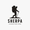 Simple silhouette Sherpa logo vector design