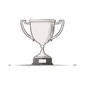 Simple Silver Trophy Illustration Award Symbol Royalty Free Stock Photo