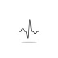 Simple sinusoidal line Royalty Free Stock Photo