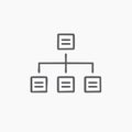Simple Sitemap Flowchart Icon for Web and Business Royalty Free Stock Photo