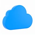 Simple sky blue cloud illustration, modern design on transparent background Royalty Free Stock Photo