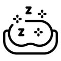 Sleep mask icon representing resting and sleeping