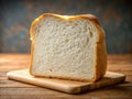 A Simple Slice of White Bread A CloseUp Still Life Study Capturing the Texture and Subtle Beauty of Royalty Free Stock Photo