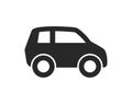 simple small compact car silhouette icon Royalty Free Stock Photo