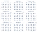 Simple small line icons set. Rounded mini vector icons. Pixel perfect. Editable stroke.