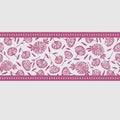 Simple small scale floral vector seamless border