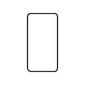 Simple smartphone vector icon illustration isolated on the white background Royalty Free Stock Photo