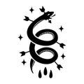 Snake Flash Tattoo Design