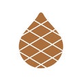 Simple snake fruit illustration, tropical fruit icon, brown zalacca symbol - Vector