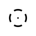 Simple sniper target black icon