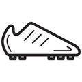 Simple Soccer Shoes Related Vector Line Icon. Outline Style. Editable Stroke. 128x128 Pixel Perfect.