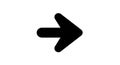 Black Right Arrow Icon on White Background Royalty Free Stock Photo
