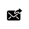 Simple Solid Style Email Forwarding Message Communication Interface Icon Royalty Free Stock Photo