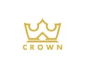 simple and sophisticated crown vector logo design for jewelry, fabrication and clothing brand