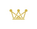 simple and sophisticated crown vector logo design for jewelry, fabrication and clothing brand