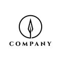 Simple spear logo design Royalty Free Stock Photo