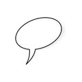 Simple speech bubble or bubble talk black icon. Trendy flat isolated symbol. Used for illustration, outline, logo, ui