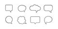 Blank Speech Bubble, Speech Balloon, Chat Bubble Line Art Vector Icon for Apps and Websites Royalty Free Stock Photo
