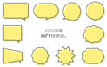 Simple speech bubble set, black and white dashed line drawings Royalty Free Stock Photo