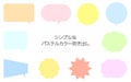 Simple speech bubble set, pastel color Royalty Free Stock Photo