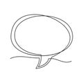 Simple Speech Bubbles for Communication and Dialogue. One line and a continuous line icon Royalty Free Stock Photo