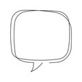 Simple Speech Bubbles for Communication and Dialogue. One line and a continuous line icon Royalty Free Stock Photo